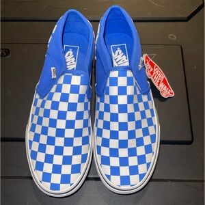 Blue checkered vans